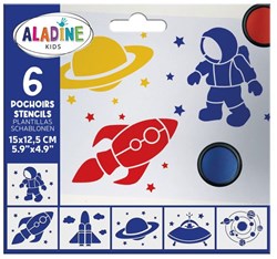 Aladine stencil spazio - modelli creativi per bambini