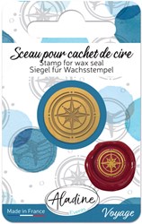 Aladine sigillo ceralacca timbro bussola - timbro creativo hobby