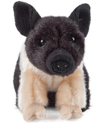 Living Nature peluche maiale nero e rosa peluche porcellino 20 cm