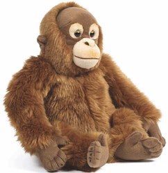 Living Nature peluche orangotango giocattolo ecologico morbido 24cm marrone