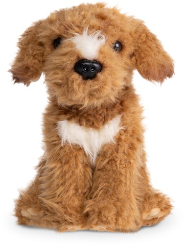 Living Nature Labradoodle peluche cane marrone giocattolo morbido