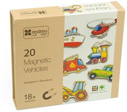 Andreu Toys giocattolo magnetico - 20 veicoli cartone educativo