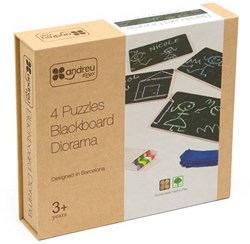Andreu Toys puzzle giocattolo educativo lavagna 4 pezzi cartone