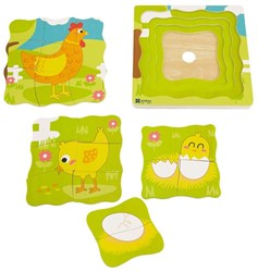 Andreu Toys puzzle - giocattolo educativo gallina uovo cartone