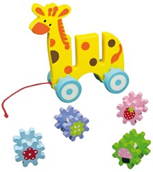 Andreu Toys giraffa in legno da trainare - giocattolo educativo per bambini