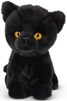 Tobar gatto peluche nero - giocattolo animale realistico