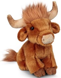Tobar peluche mucca Highland 15 cm - giocattolo animale da fattoria