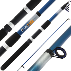 Angling Pursuits canna da pesca telescopica vetroresina 10ft viaggio blu