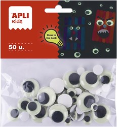 APLI Kids occhi mobili glow in the dark - 50 pezzi giocattolo creativo