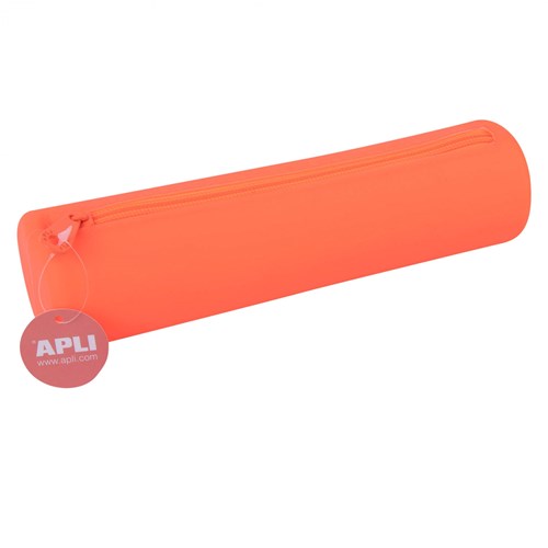 APLI Kids astuccio silicone soft touch rotondo arancione - flessibile e impermeabile