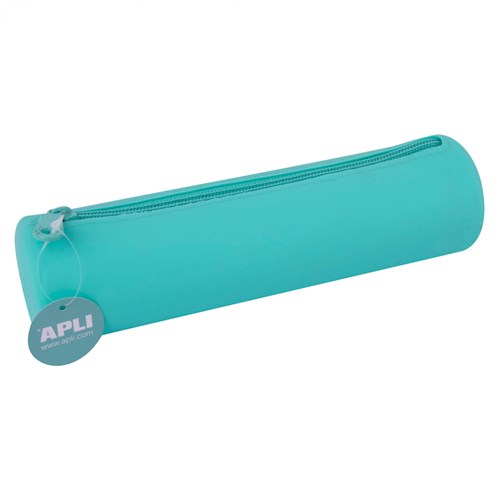APLI Kids astuccio morbido tondo turchese silicone impermeabile