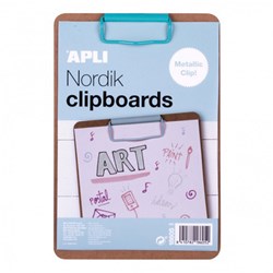 APLI Kids portablocco legno A5 blu - tavoletta da scrittura robusta per bambini