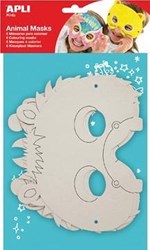 APLI Kids maschere animali set creativo cartone 6 pezzi da colorare