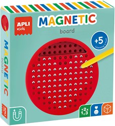 APLI Kids lavagna magnetica rotonda mini giocattolo educativo rosso