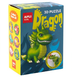APLI Kids puzzle draghi blu - giocattolo educativo in cartone