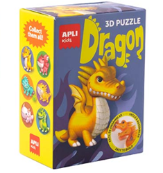 APLI Kids puzzle draghi 3D blu scuro giocattolo in cartone