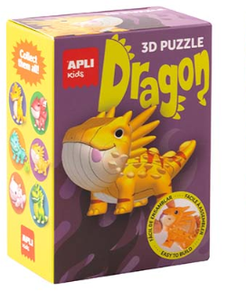 APLI Kids puzzle draghi gioco educativo 3D cartone multicolore