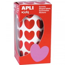APLI Kids adesivi cuori rotolo 20x18 mm decorazione creativa