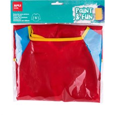 APLI Kids grembiule pittura bambino taglia S rosso blu - protezione arte