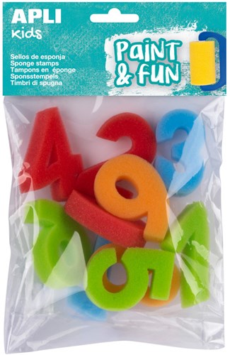 APLI Kids timbri spugna numeri giocattolo educativo 10 pezzi