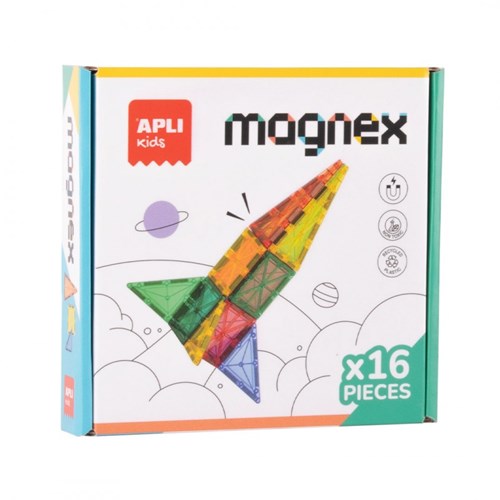 APLI Kids blocchi da costruzione magnetici trasparenti 18 pezzi gioco educativo