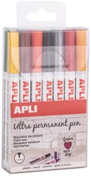 APLI Kids set pennarelli permanenti - punta extra fine - 14 colori