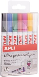 APLI Kids set pennarelli permanenti - extra fine - 7 colori - giocattolo creativo