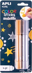 APLI Kids stick di vernice metallizzati oro e argento 6 pezzi - pittura creativa per bambini