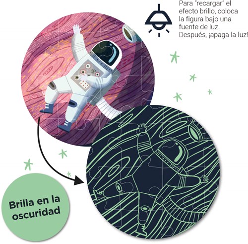 APLI Kids puzzle sistema solare glow in the dark con poster 104 pezzi-2