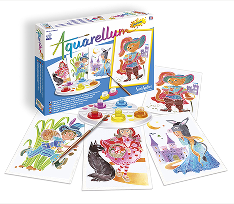Sentosphère set pittura ad acquerello - Aquarellum Junior Fiabe di Perrault