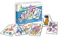 Sentosphère pittura ad acquerello - Set cartoline animali Aquarellum junior