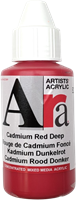 Ara vernice acrilica pittura professionale Rosso Cadmio Scuro 100 ml
