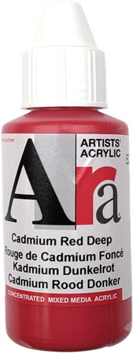 Ara vernice acrilica pittura professionale Rosso Cadmio Scuro 100 ml