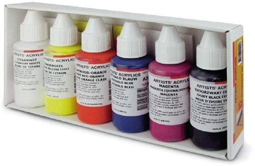Ara set colori acrilici pittura 6 x 100 ml colori allegri professionale