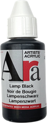 Ara vernice acrilica Lamp Black 100 ml - vernice nera intensa