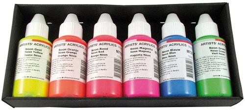 Ara set colori acrilici neon 6x100 ml pittura professionale