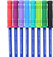 ARK Therapeutic gioco da mordere Bite Saber topper da masticare per matita lavanda Getextureerde kauwbare potloodtopper die pen- of potloodkauwen vervangt, voor kinderen en volwassenen.-2