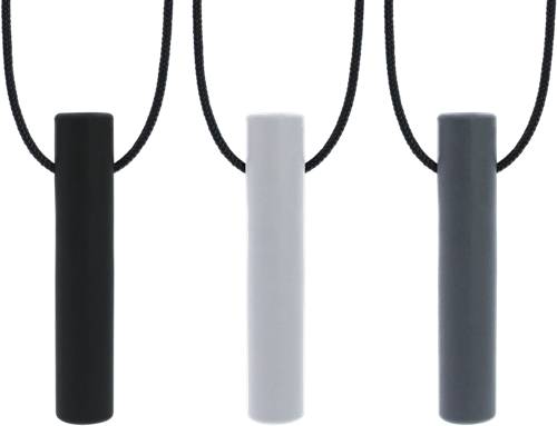 ARK Therapeutic collana da masticare tubo da mordere giocattolo grigio chiaro standard Slanke, holle kauwketting met een extra zachte, meegevende kauwstructuur.-2