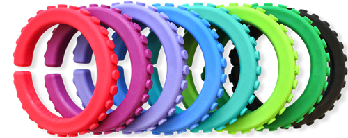 ARK Therapeutic bracciale da masticare giocattolo sensoriale rosso per bambini Getextureerde kauwarmband om te draaien om de pols, alternatief voor kauwen op mouwen, voor kinderen en volwassenen.-2