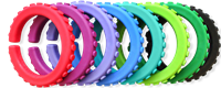 ARK Therapeutic bracciale da masticare giocattolo sensoriale nero medio XT Getextureerde kauwarmband om te draaien om de pols, alternatief voor kauwen op mouwen, voor kinderen en volwassenen.-2
