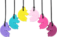 ARK Therapeutic collana sensoriale da masticare Chewnicorn per bambini e adulti Kauwketting in eenhoornvorm met hart en ster, voor lichte tot matige kauwers.-2
