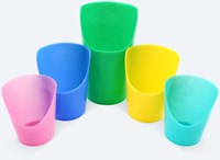 ARK Therapeutic bicchiere Flexi Cut-Out Cup piccolo 2 pezzi trasparente Flexibele drinkbeker met neusuitsparing, voor makkelijker drinken zonder het hoofd achterover te kantelen.-2