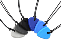 ARK Therapeutic collana da masticare plettro chitarra giocattolo sensoriale blu scuro Klein en dun kauwsieraad, discreet voor tieners en volwassenen.-2