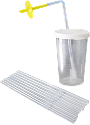 ARK Therapeutic bicchiere per bambini - Bicchiere Sip-Tip con valvola Select-Flow Discrete drinkbeker met ventielrietje voor tieners en volwassenen met mondmotorische moeilijkheden.