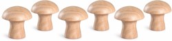 Grapat set di funghi in legno - 6 pezzi - confezione divisibile