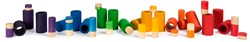 Grapat set di gioco LO figure in legno 36 pezzi colori base