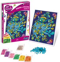 Sentosphère kit mosaico pavone con paillettes per bambini