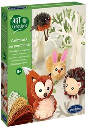Sentosphère kit creativo animali del bosco pompon - crea animali divertenti