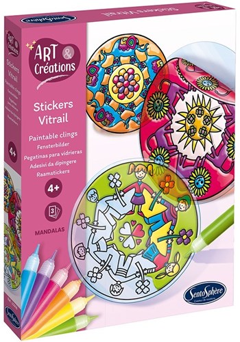 Sentosphère adesivi finestra mandala kit creativo - giocattolo da colorare