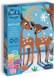 Sentosphère set pittura con la sabbia cervi - kit creativo di arte con la sabbia per bambini